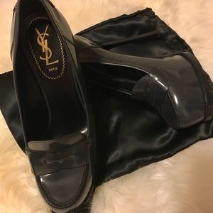 Yves Saint Laurent Classic Penny Loafer Platforms